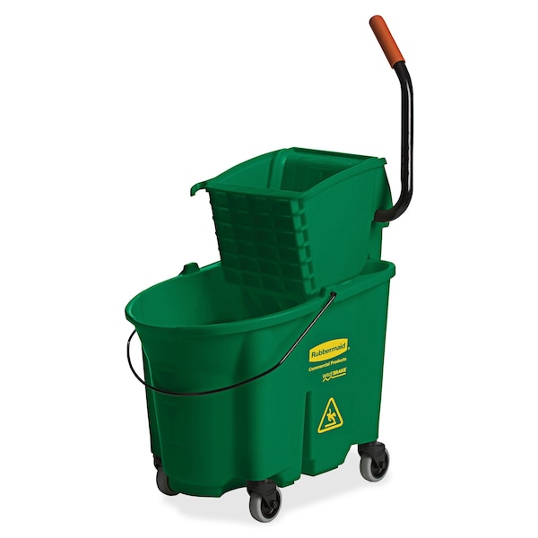 Side Press Mop Bucket and Wringer, Green